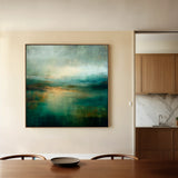 Abstract 1039 Canvas Art 16" x 16" / 40 x 40 cm / Black