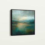 Abstract 1039 Canvas Art 16" x 16" / 40 x 40 cm / Black
