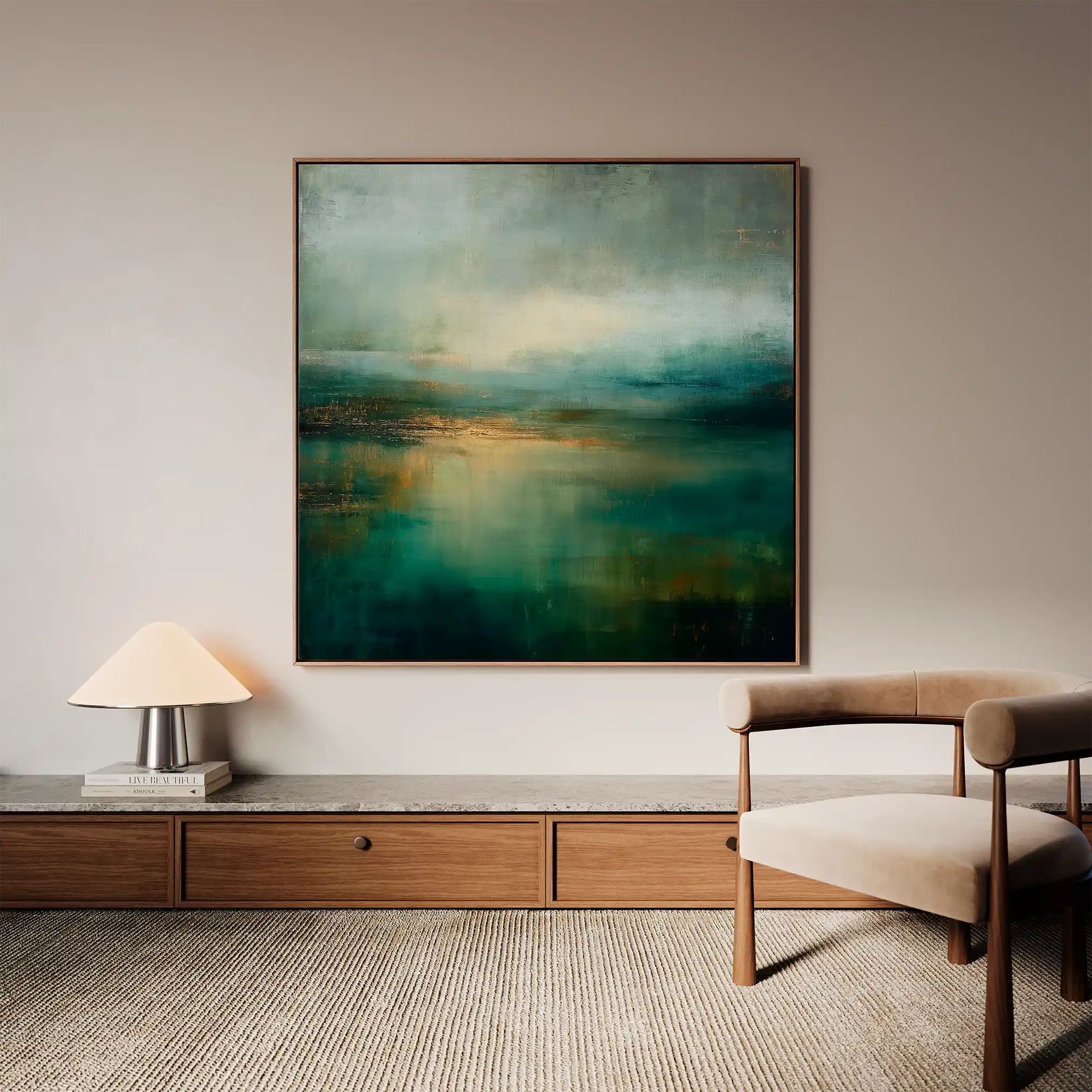 Abstract 1039 Canvas Art 60 x 60 cm / Black