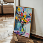 Floral 1039 Canvas Art 18" x 24" / 45 x 60 cm / Black