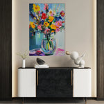 Floral 1039 Canvas Art 18" x 24" / 45 x 60 cm / Black