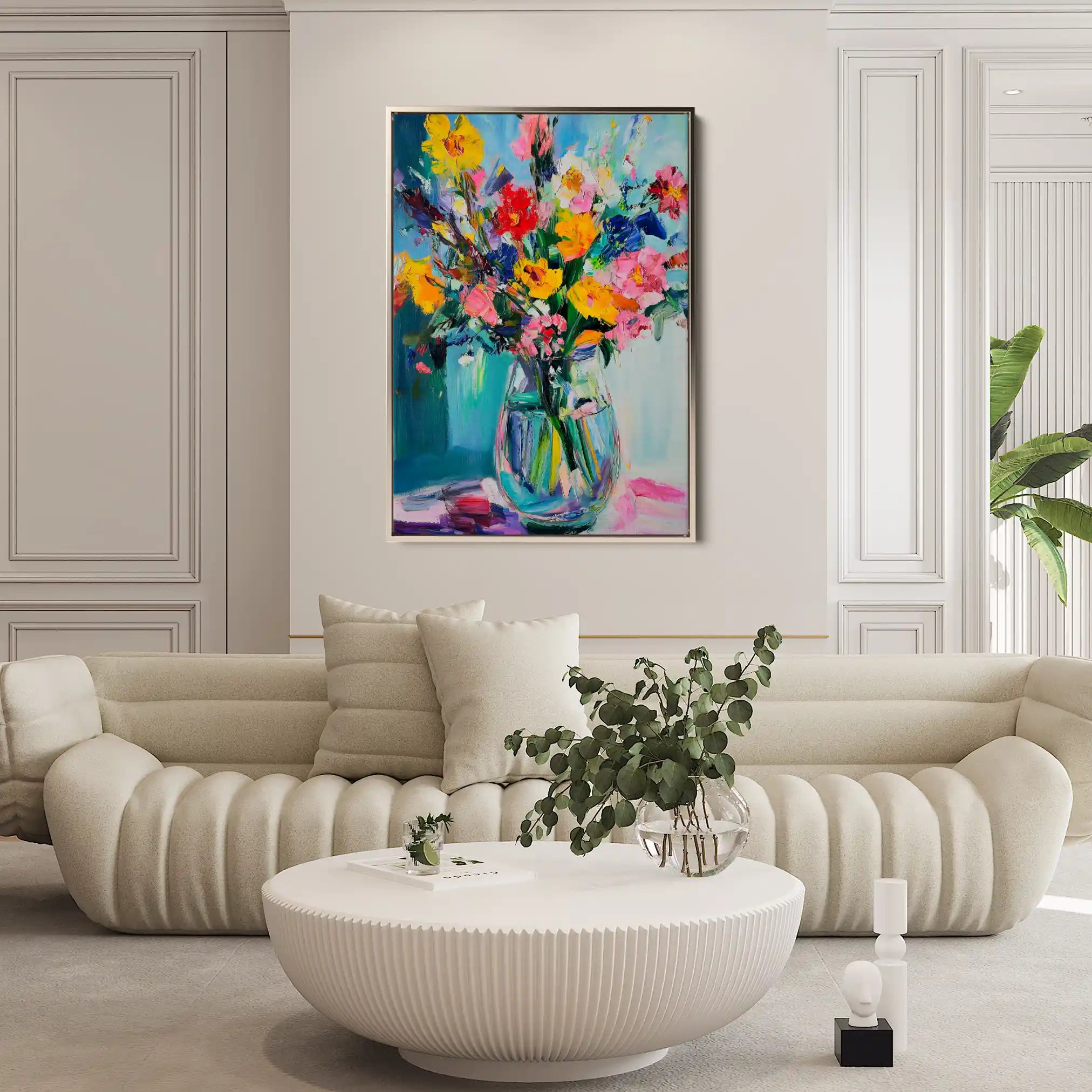 Floral 1039 Canvas Art 60 x 40 cm / Black