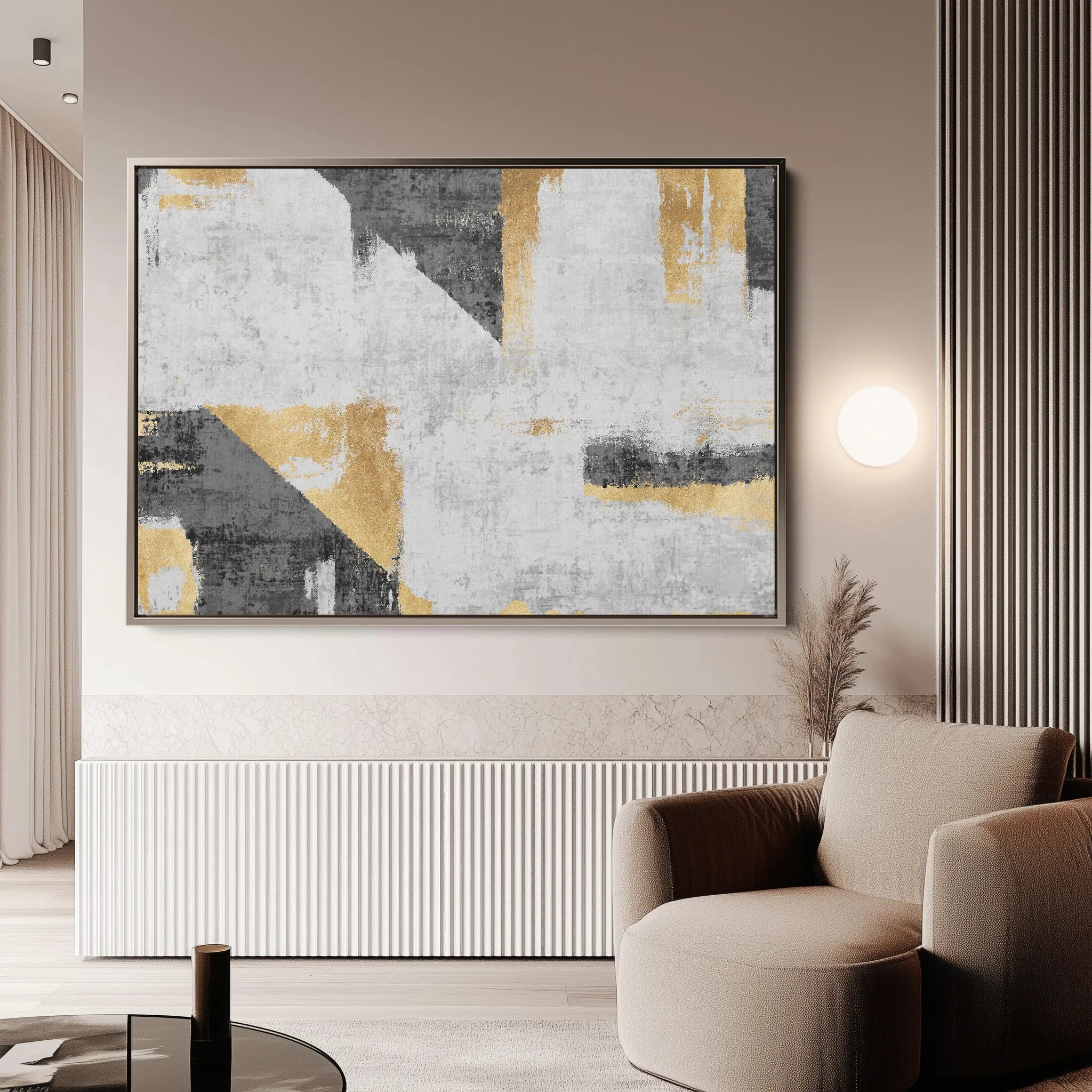 Abstract 104 Canvas Art 18" x 24" / 45 x 60 cm / Black