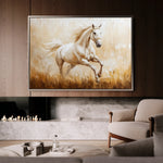 Horses 104 Canvas Art 18" x 24" / 45 x 60 cm / Black