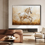 Horses 104 Canvas Art 18" x 24" / 45 x 60 cm / Black