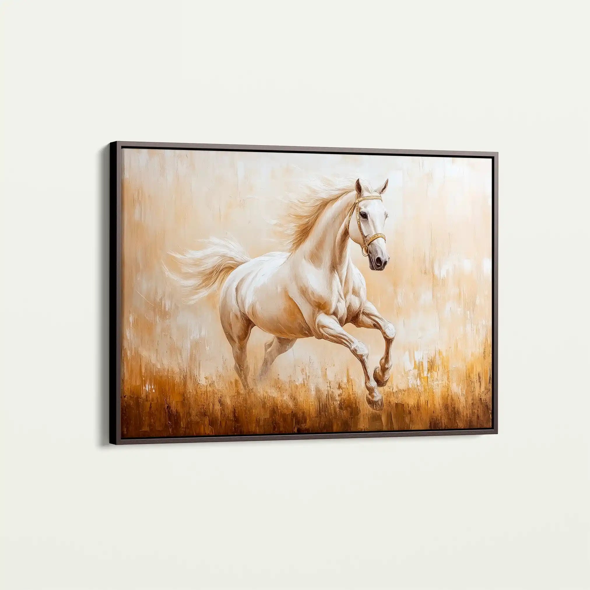 Horses 104 Canvas Art 60 x 40 cm / Black