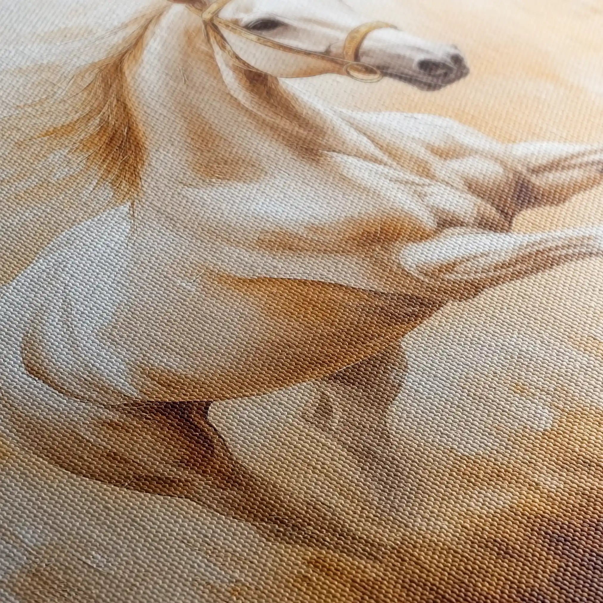 Horses 104 Canvas Art 60 x 40 cm / Black