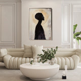 Portrait 104 Canvas Art 18" x 24" / 45 x 60 cm / Black