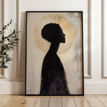 Portrait 104 Canvas Art 60 x 40 cm / Black