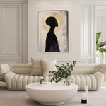 Portrait 104 Canvas Art 60 x 40 cm / Black