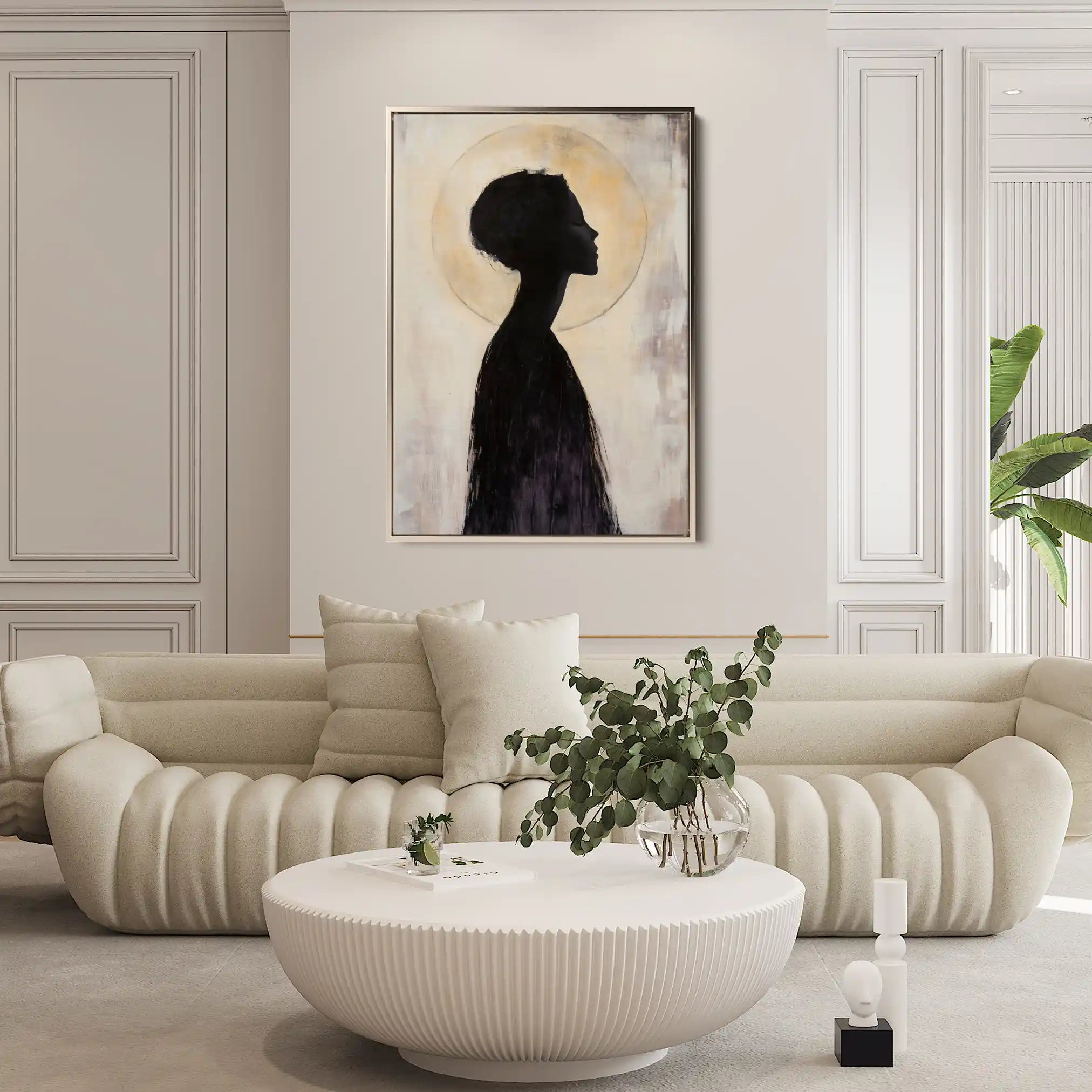 Portrait 104 Canvas Art 60 x 40 cm / Black