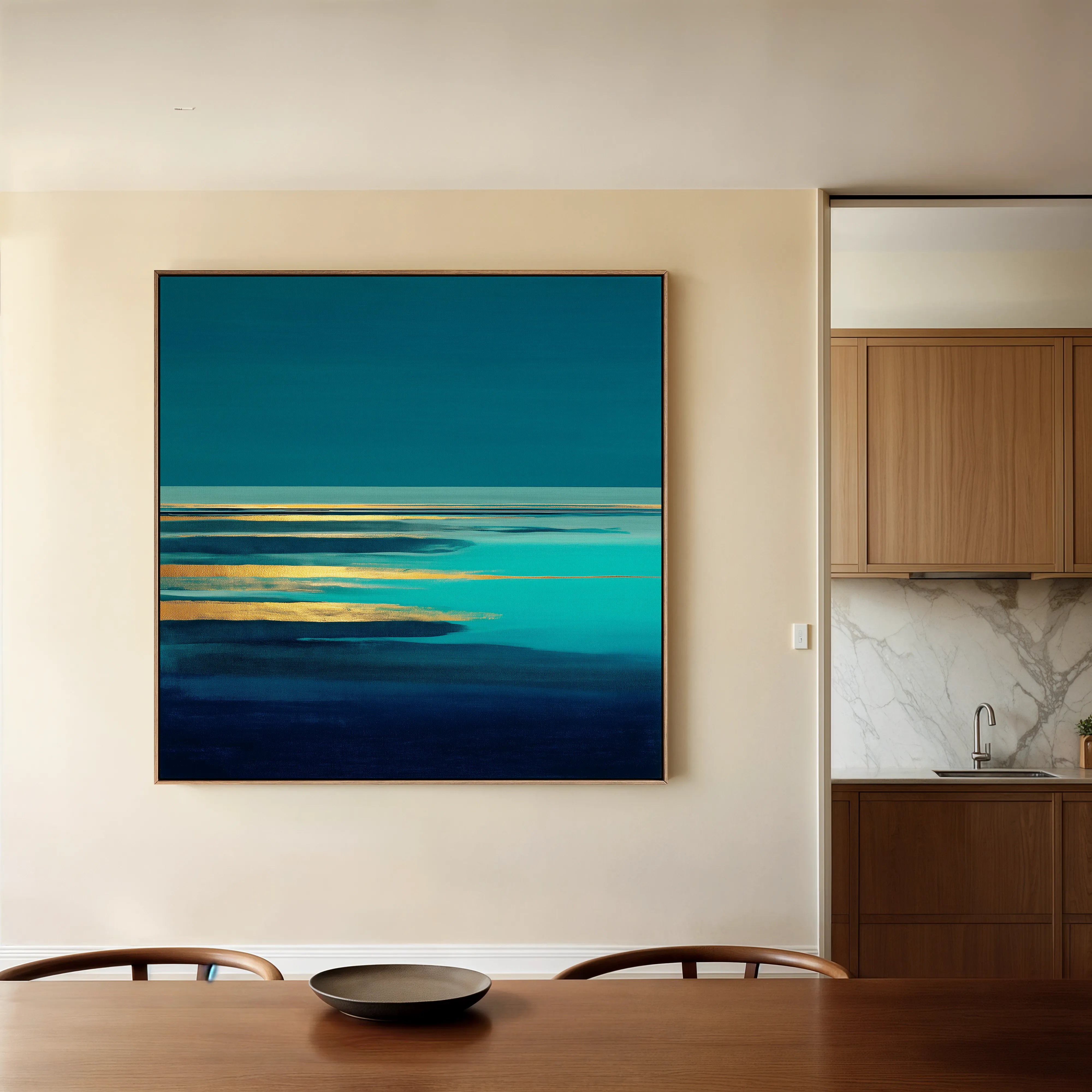 Abstract 1040 Canvas Art 16" x 16" / 40 x 40 cm / Black