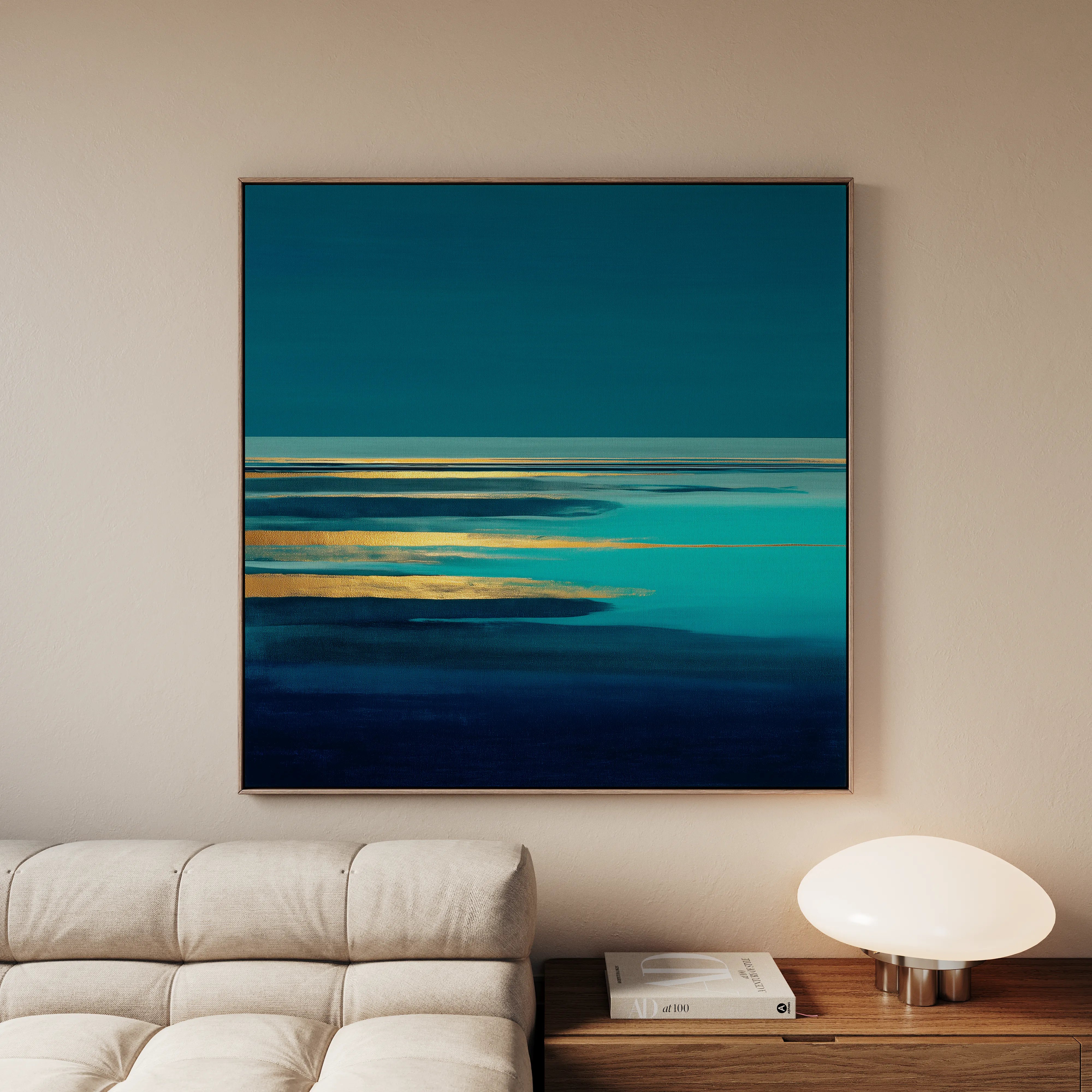 Abstract 1040 Canvas Art 16" x 16" / 40 x 40 cm / Black