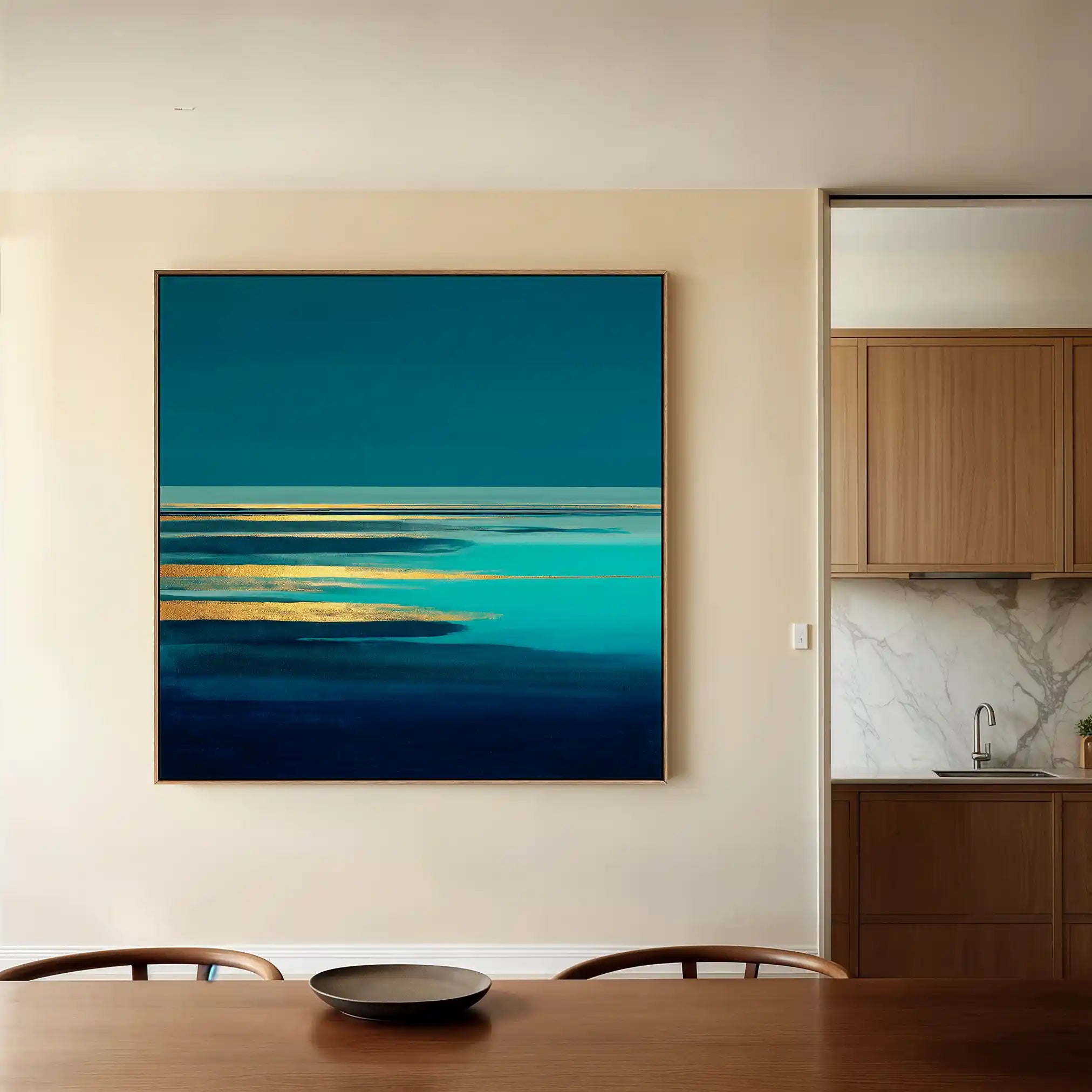 Abstract 1040 Canvas Art 60 x 60 cm / Black