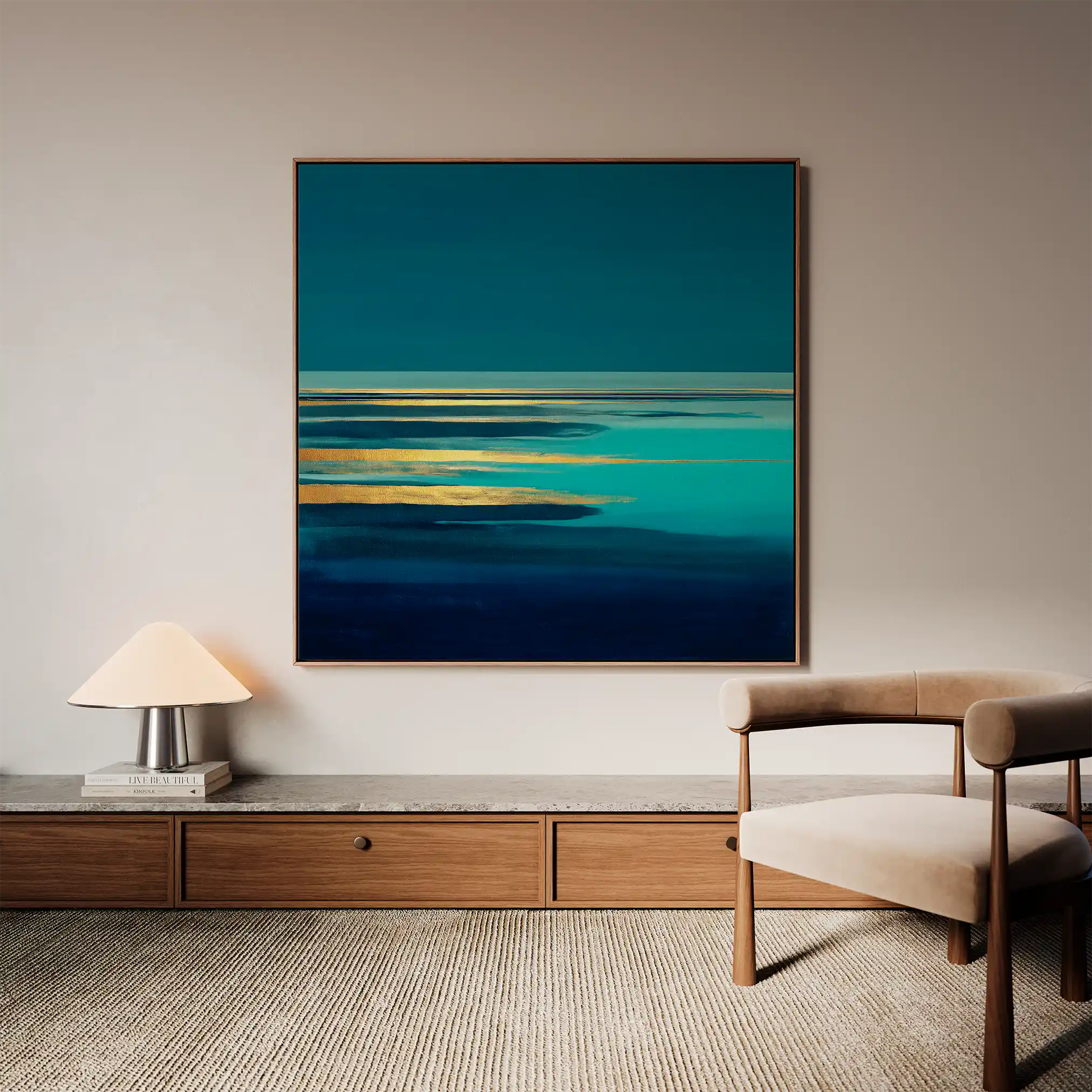 Abstract 1040 Canvas Art 60 x 60 cm / Black