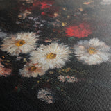 Floral 1040 Canvas Art 18" x 24" / 45 x 60 cm / Black