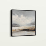 Abstract 1041 Canvas Art 16" x 16" / 40 x 40 cm / Black