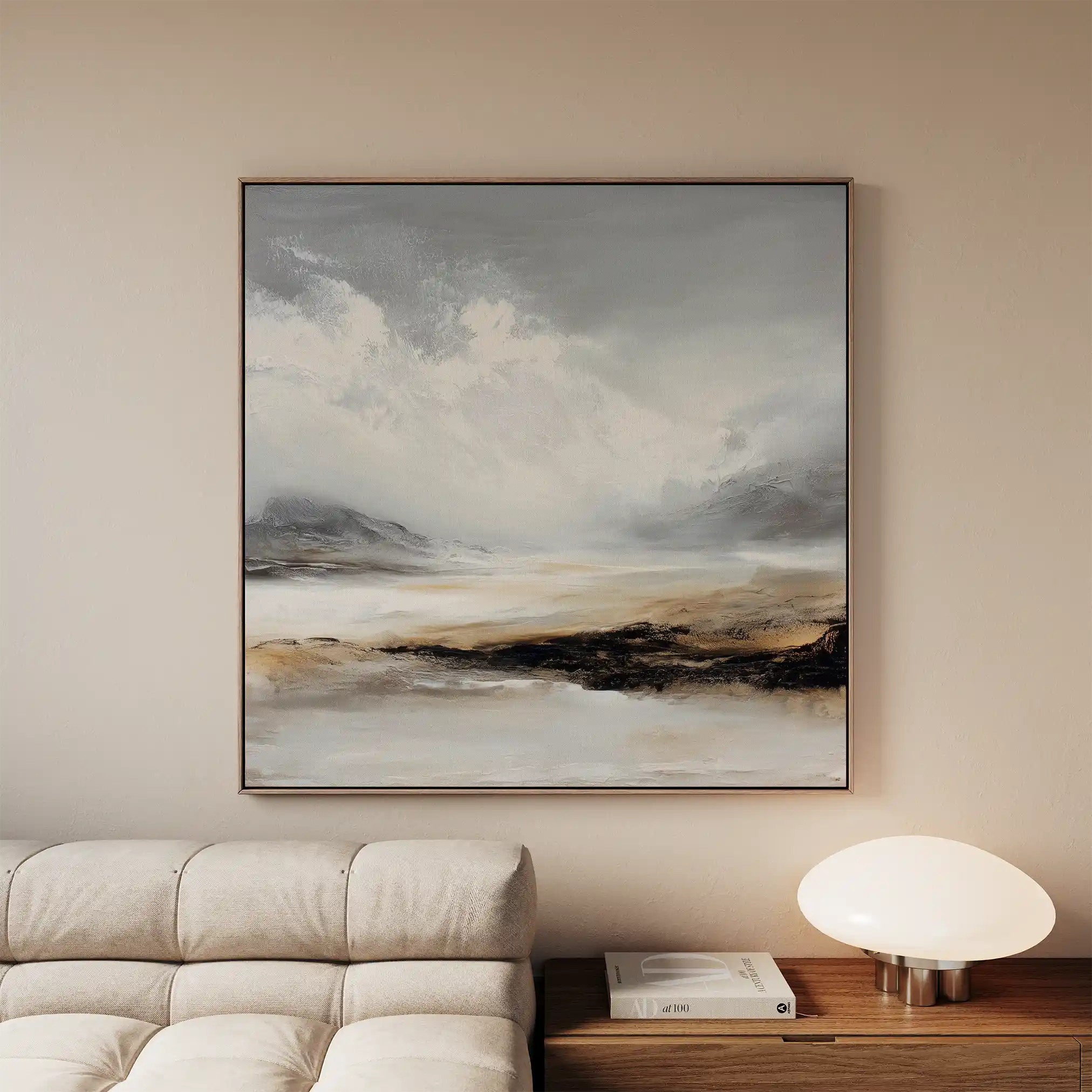 Abstract 1041 Canvas Art 60 x 60 cm / Black