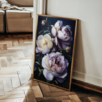 Floral 1041 Canvas Art 18" x 24" / 45 x 60 cm / Black