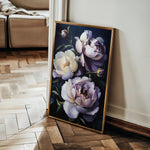 Floral 1041 Canvas Art 60 x 40 cm / Black