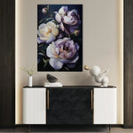 Floral 1041 Canvas Art 60 x 40 cm / Black