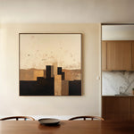 Abstract 1042 Canvas Art 16" x 16" / 40 x 40 cm / Black