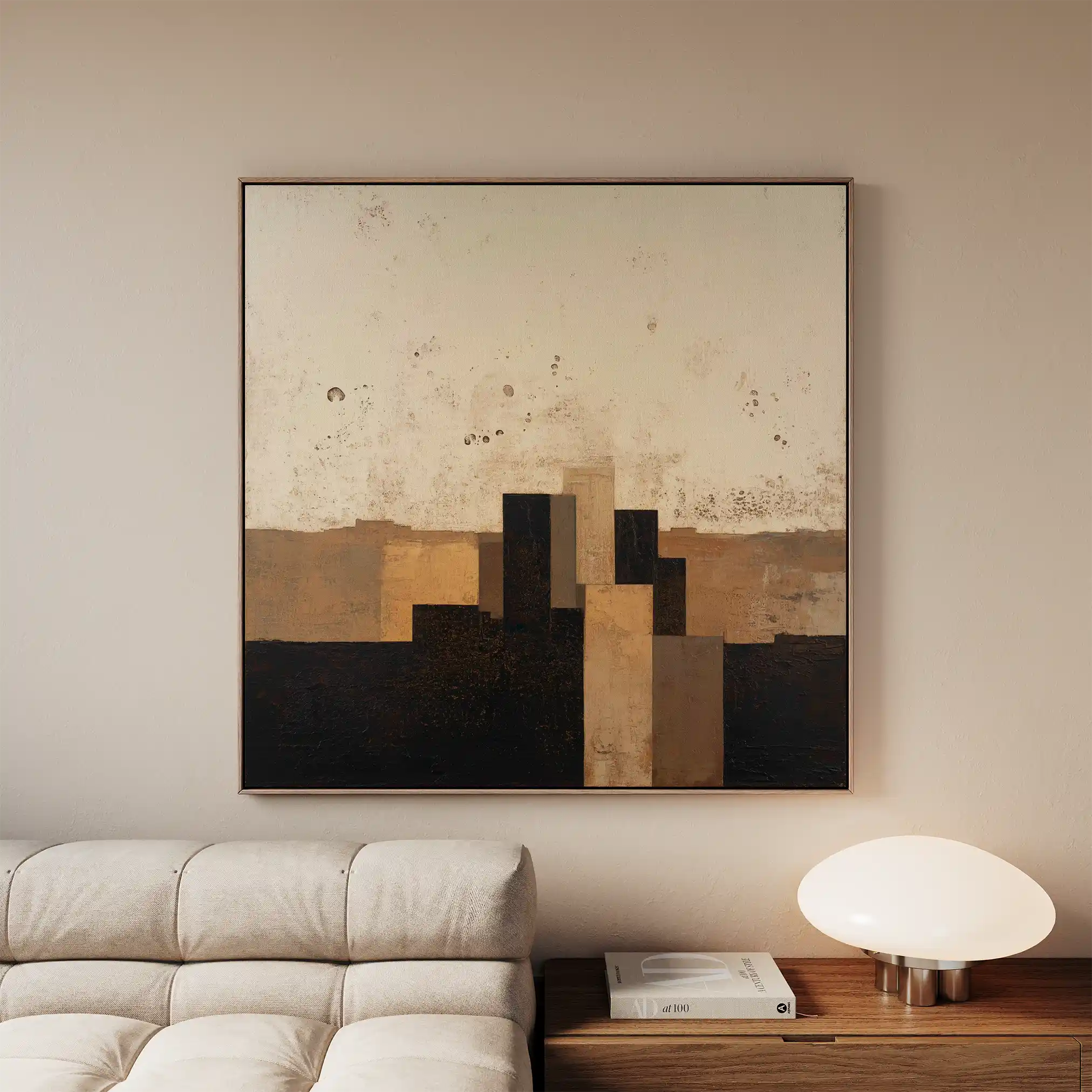 Abstract 1042 Canvas Art 60 x 60 cm / Black