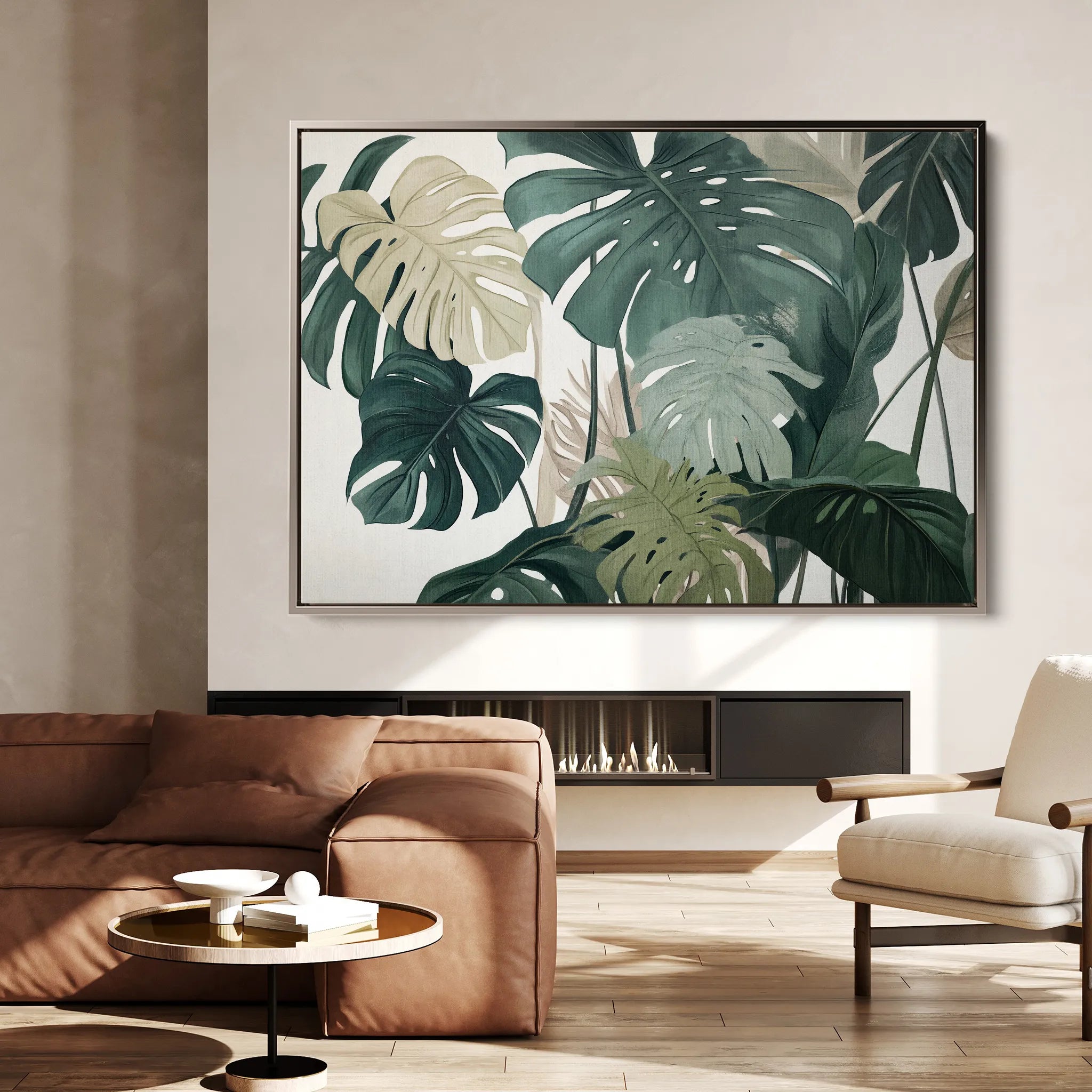 Floral 1042 Canvas Art 18" x 24" / 45 x 60 cm / Black