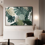 Floral 1042 Canvas Art 18" x 24" / 45 x 60 cm / Black
