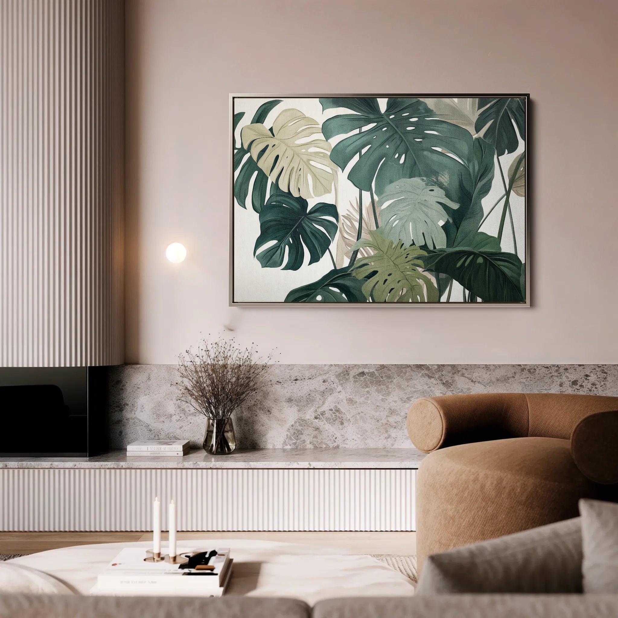 Floral 1042 Canvas Art 18" x 24" / 45 x 60 cm / Black
