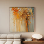 Abstract 1043 Canvas Art 16" x 16" / 40 x 40 cm / Black