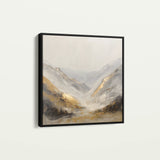 Abstract 1044 Canvas Art 16" x 16" / 40 x 40 cm / Black