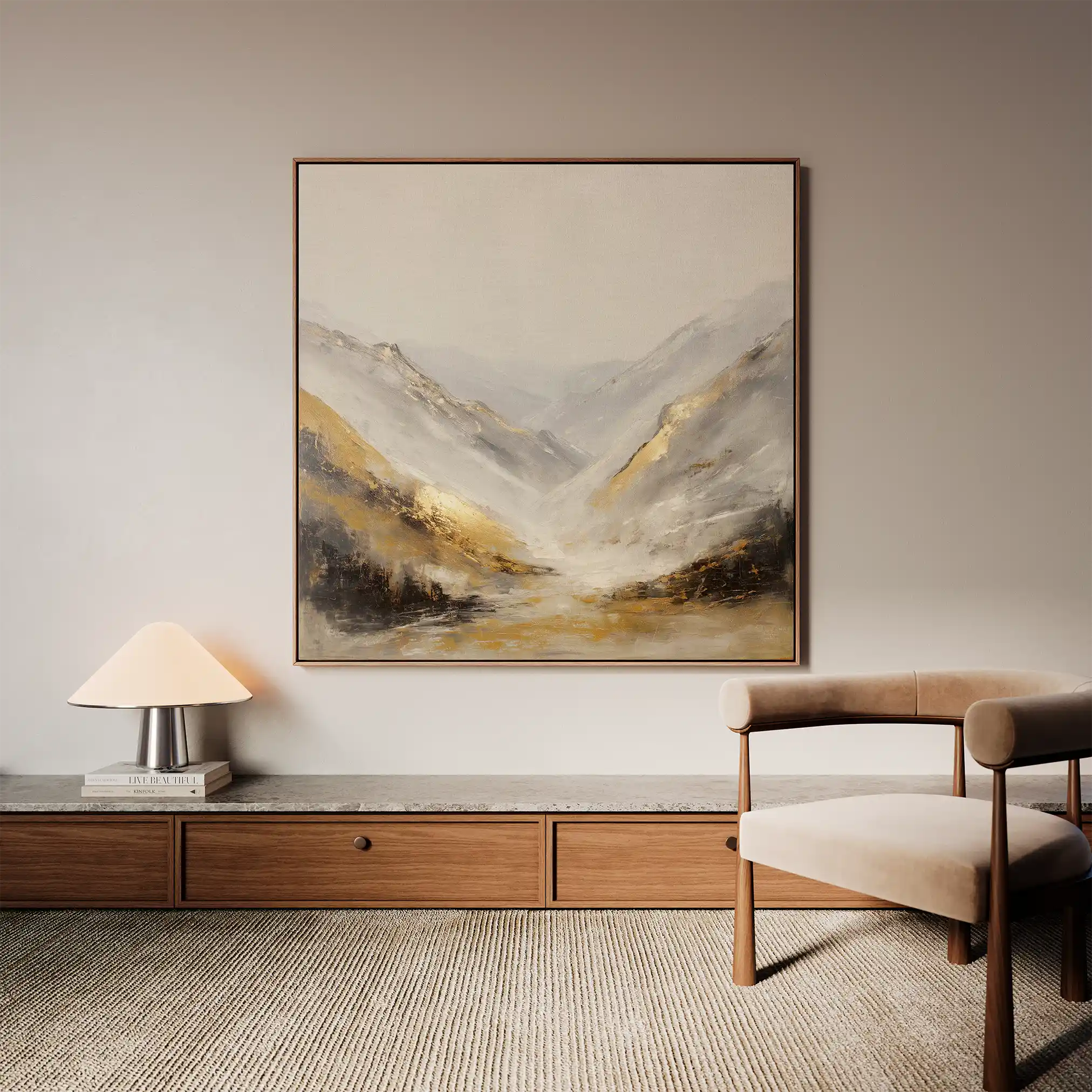 Abstract 1044 Canvas Art 60 x 60 cm / Black