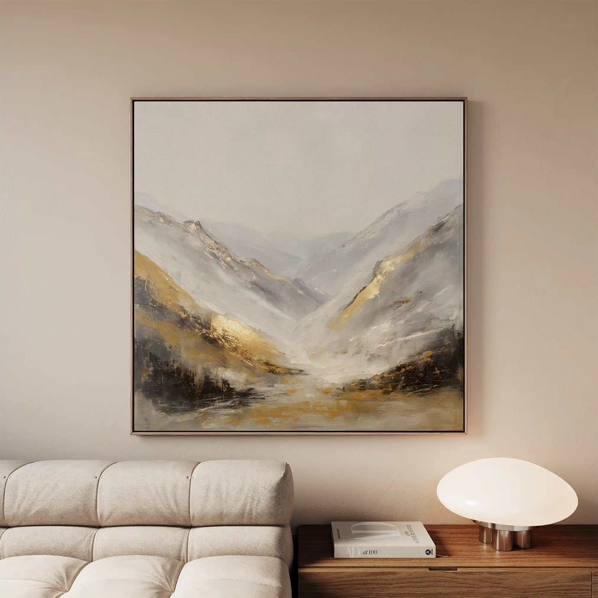 Abstract 1044 Canvas Art 60 x 60 cm / Black