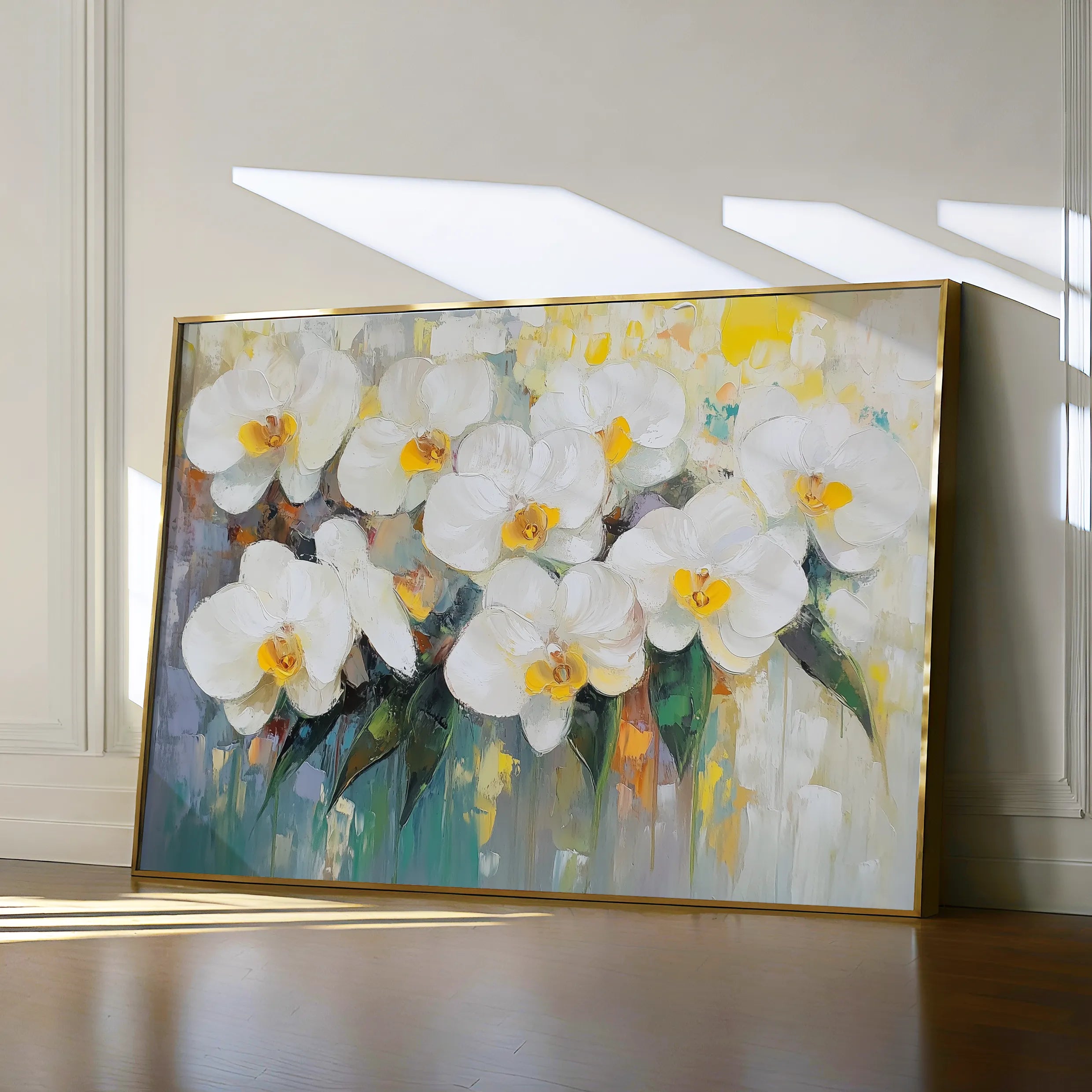 Floral 1044 Canvas Art 18" x 24" / 45 x 60 cm / Black