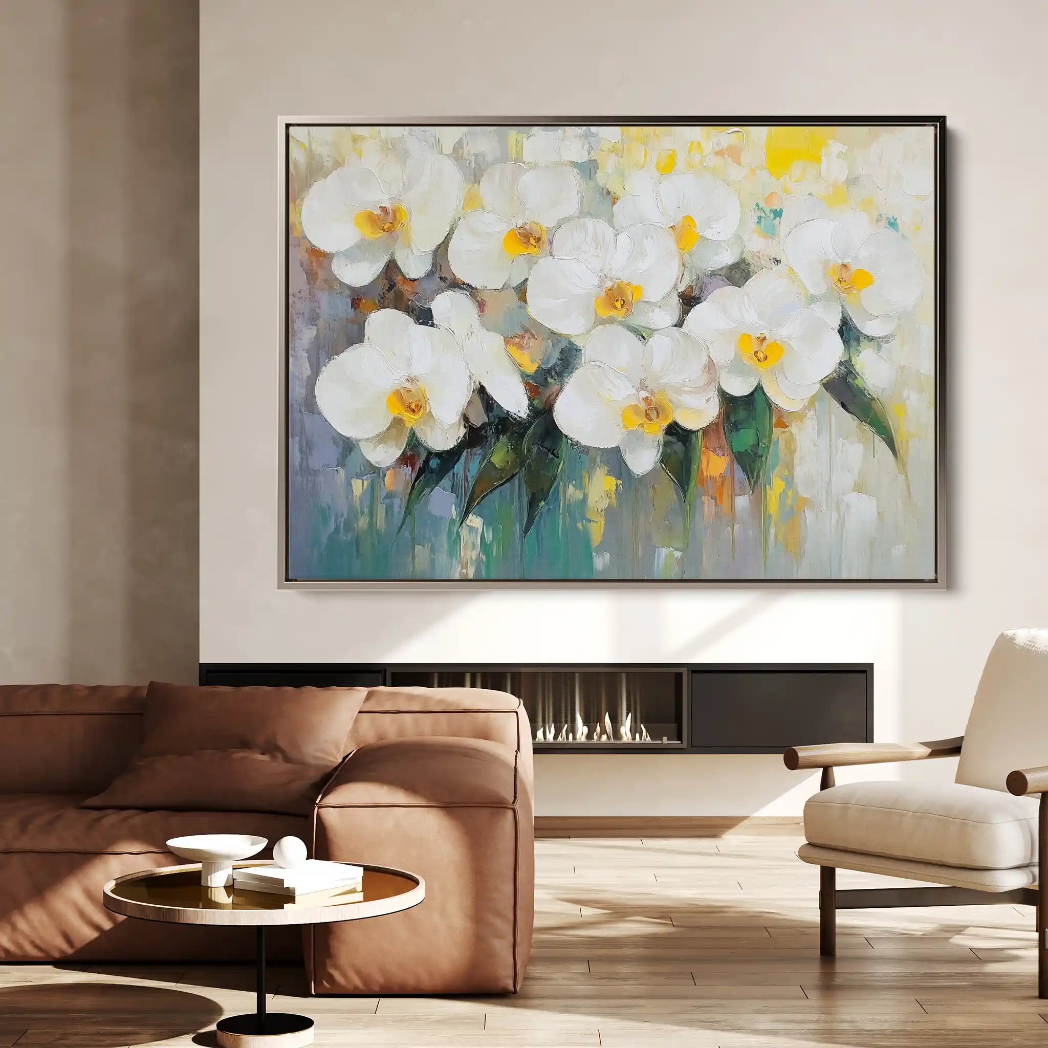 Floral 1044 Canvas Art 60 x 40 cm / Black