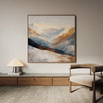 Abstract 1045 Canvas Art 16" x 16" / 40 x 40 cm / Black