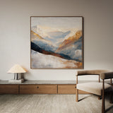 Abstract 1045 Canvas Art 16" x 16" / 40 x 40 cm / Black