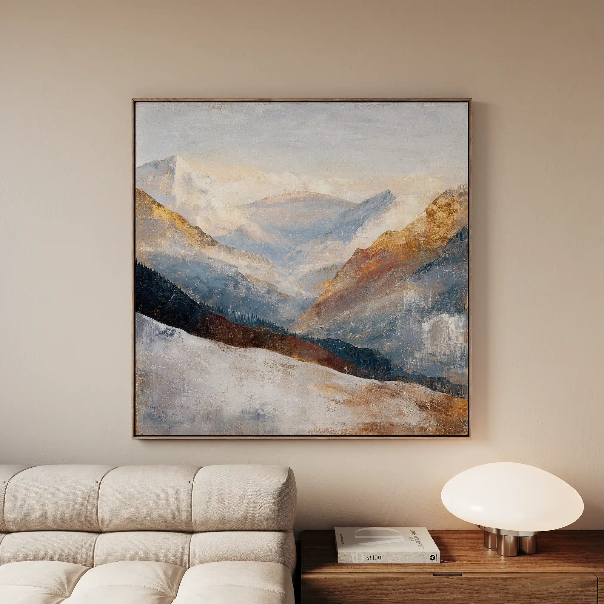 Abstract 1045 Canvas Art 60 x 60 cm / Black