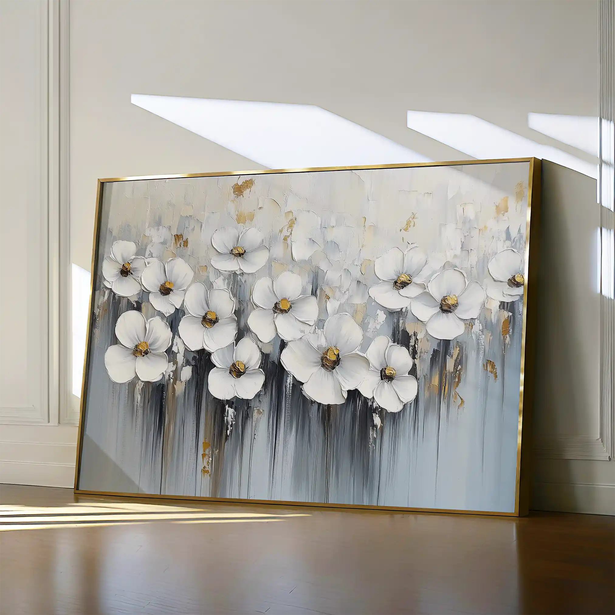 Floral 1045 Canvas Art 60 x 40 cm / Black