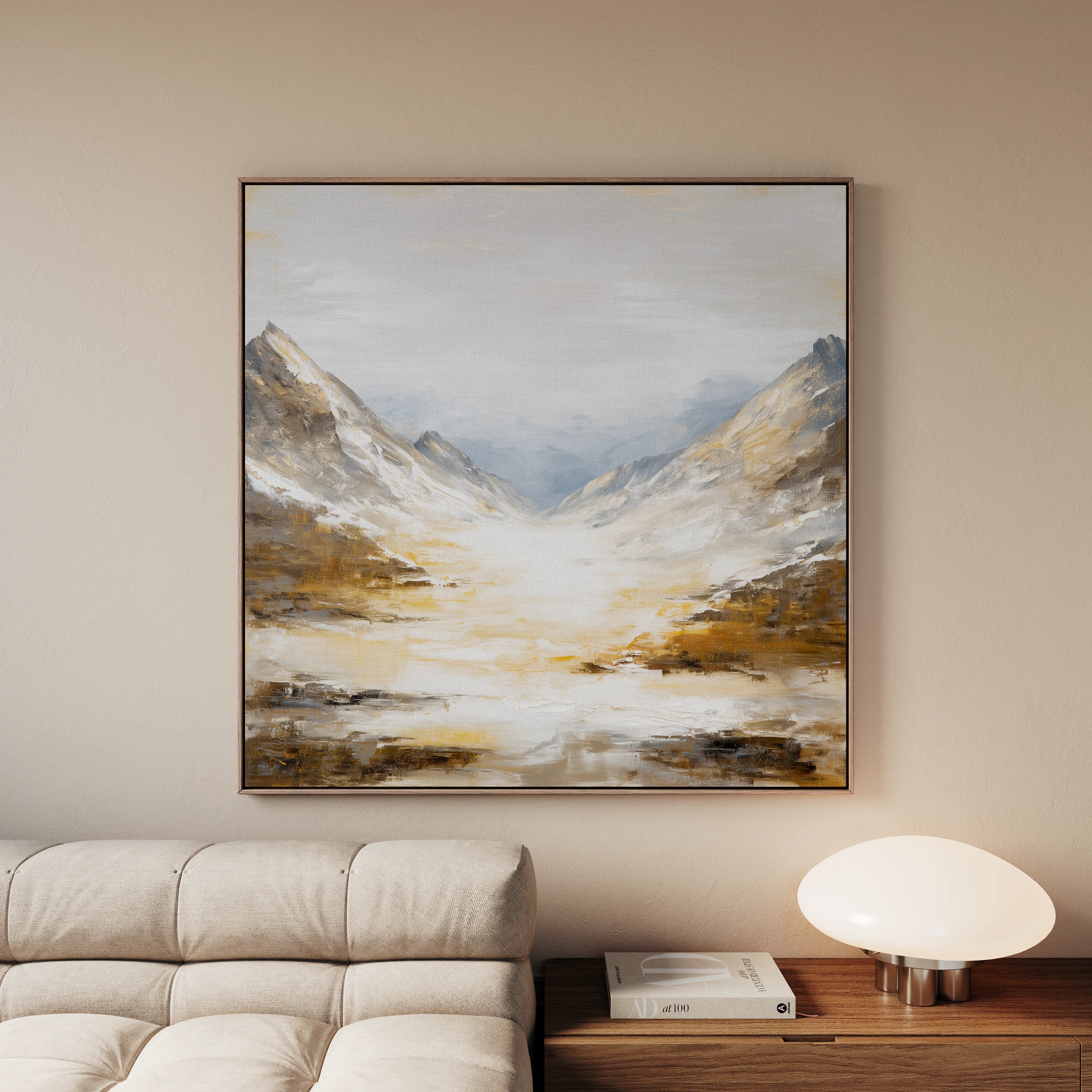 Abstract 1046 Canvas Art 16" x 16" / 40 x 40 cm / Black