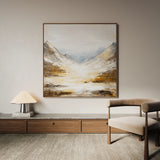 Abstract 1046 Canvas Art 16" x 16" / 40 x 40 cm / Black