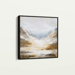 Abstract 1046 Canvas Art 16" x 16" / 40 x 40 cm / Black
