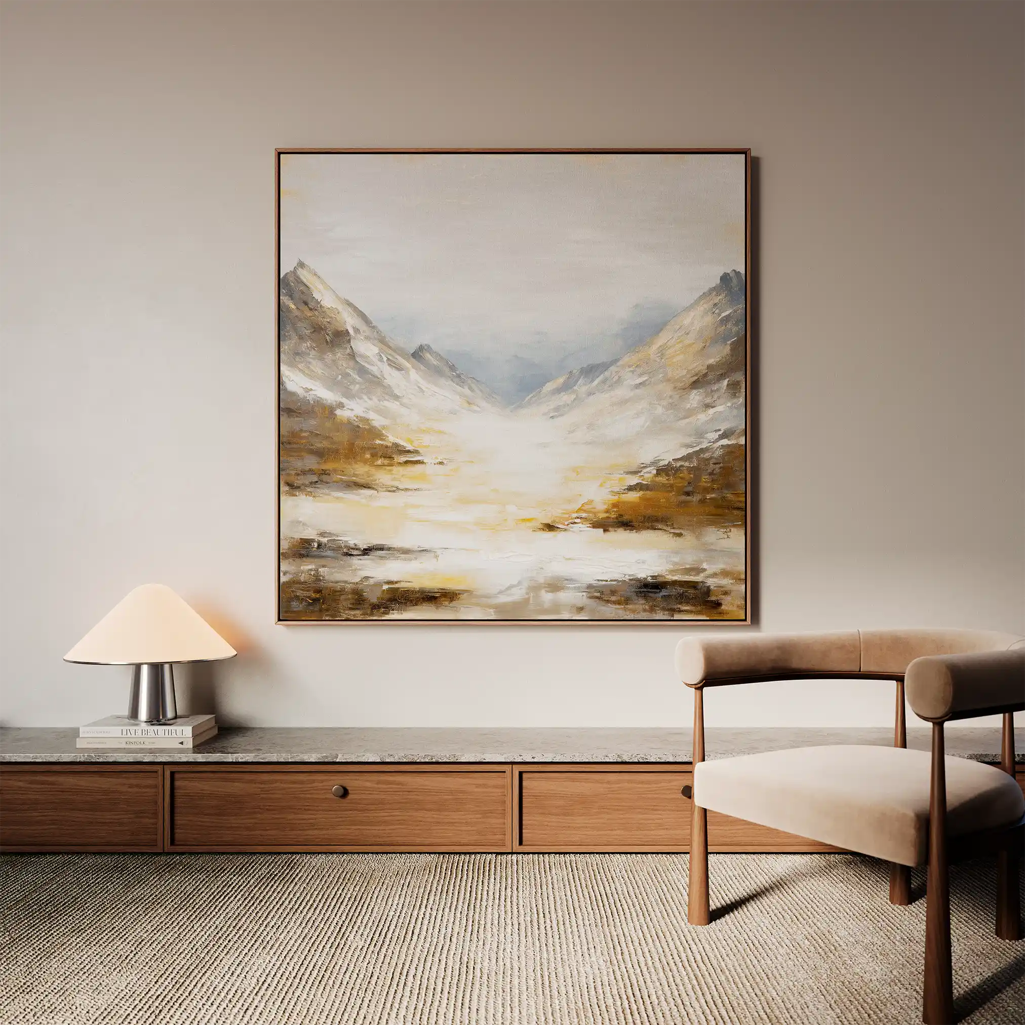 Abstract 1046 Canvas Art 60 x 60 cm / Black