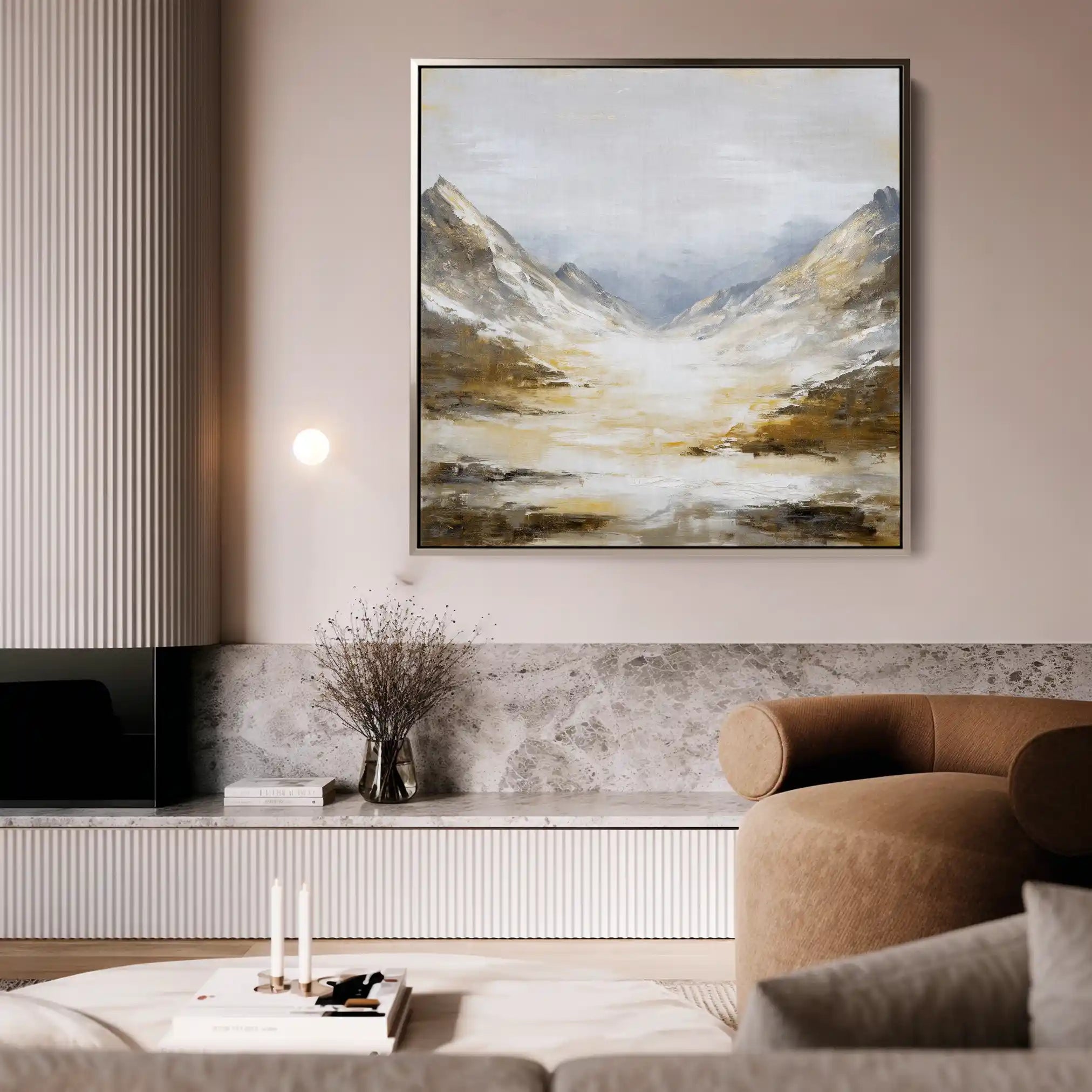 Abstract 1046 Canvas Art 60 x 60 cm / Black