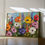 Floral 1046 Canvas Art 18" x 24" / 45 x 60 cm / Black