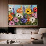 Floral 1046 Canvas Art 18" x 24" / 45 x 60 cm / Black