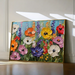 Floral 1046 Canvas Art 60 x 40 cm / Black