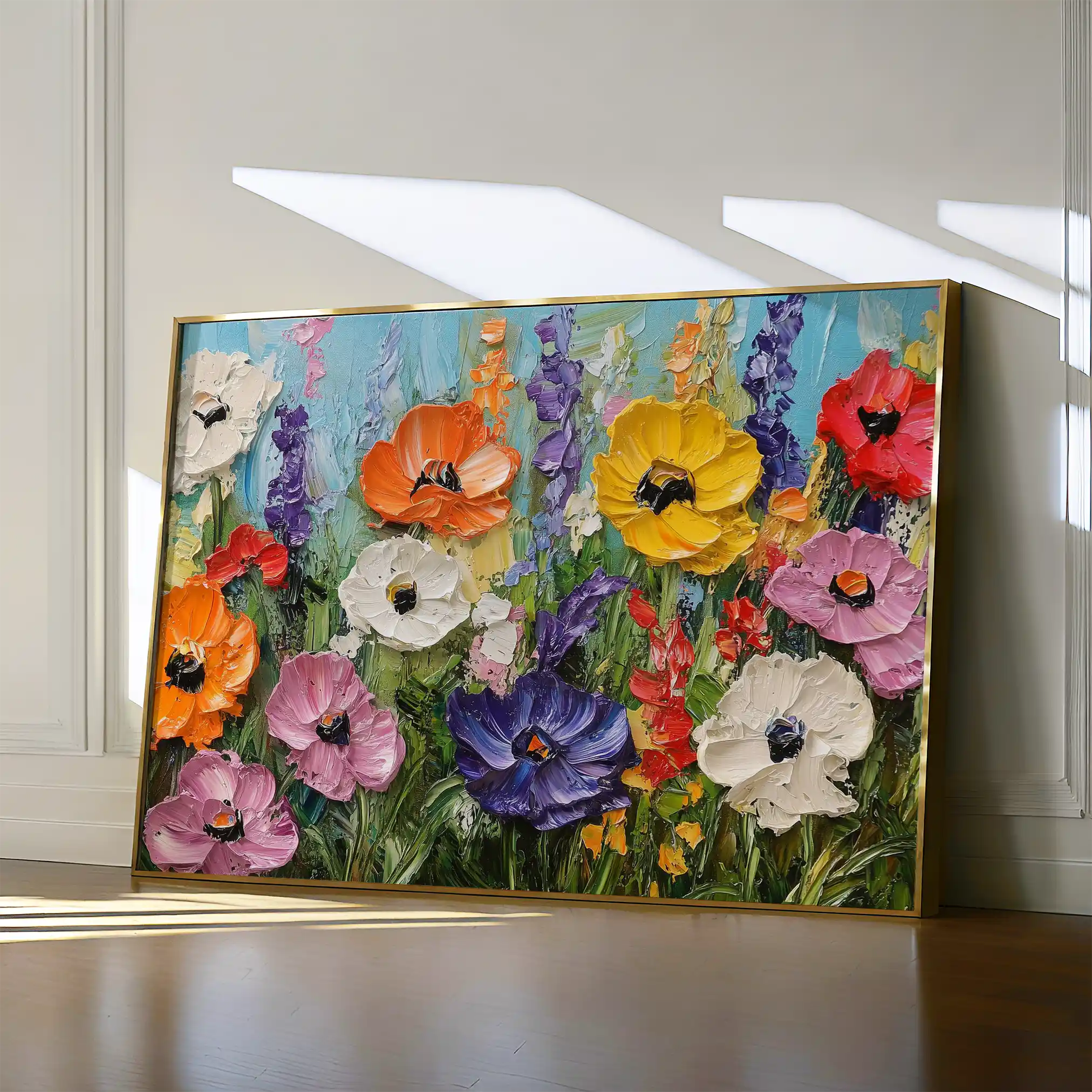 Floral 1046 Canvas Art 60 x 40 cm / Black