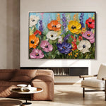 Floral 1046 Canvas Art 60 x 40 cm / Black